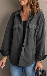 PRE-ORDER Marley Button Up Shacket | Grey