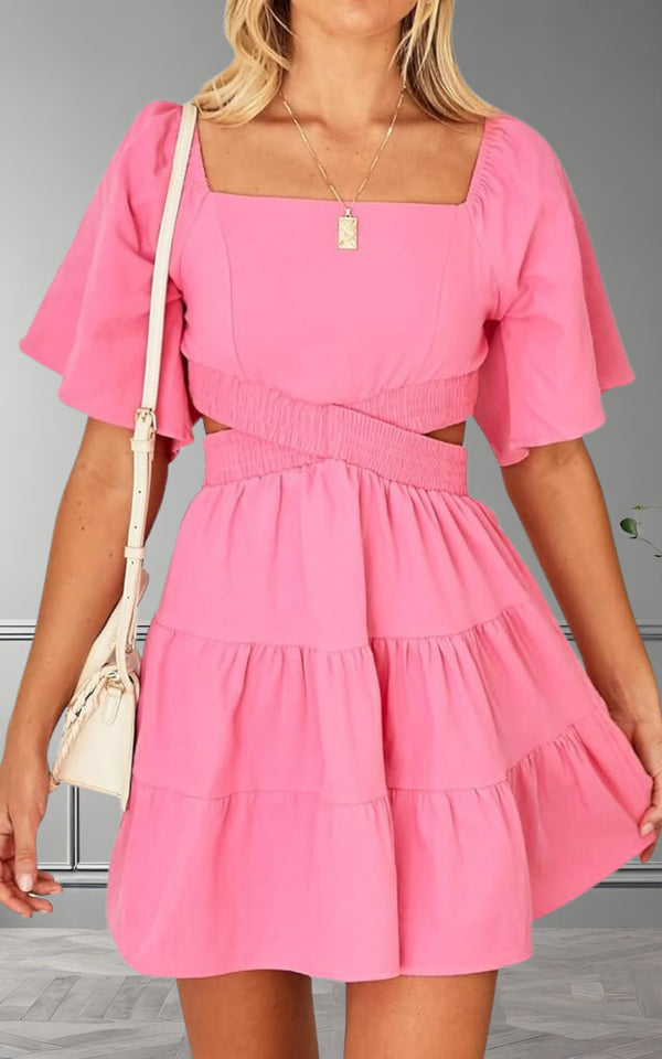 Caroline Dress | Hot Pink