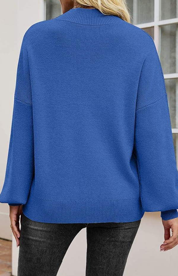 Paula Ribbed Sweater | Blue