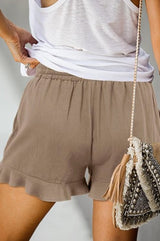 Heather Cotton Shorts | Khaki