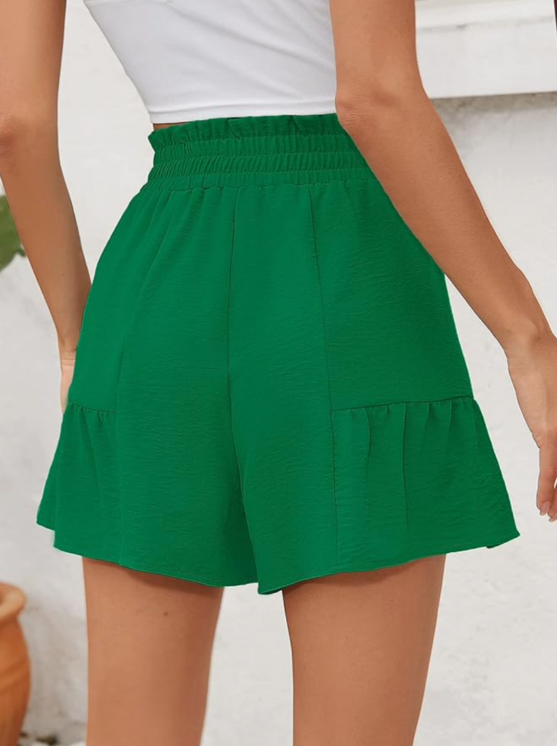 Madison High Waisted Shorts | Green