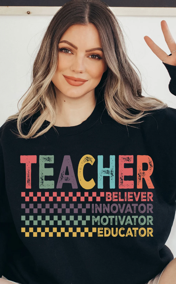 Teacher Believer Long Sleeve Crewneck/T-Shirt