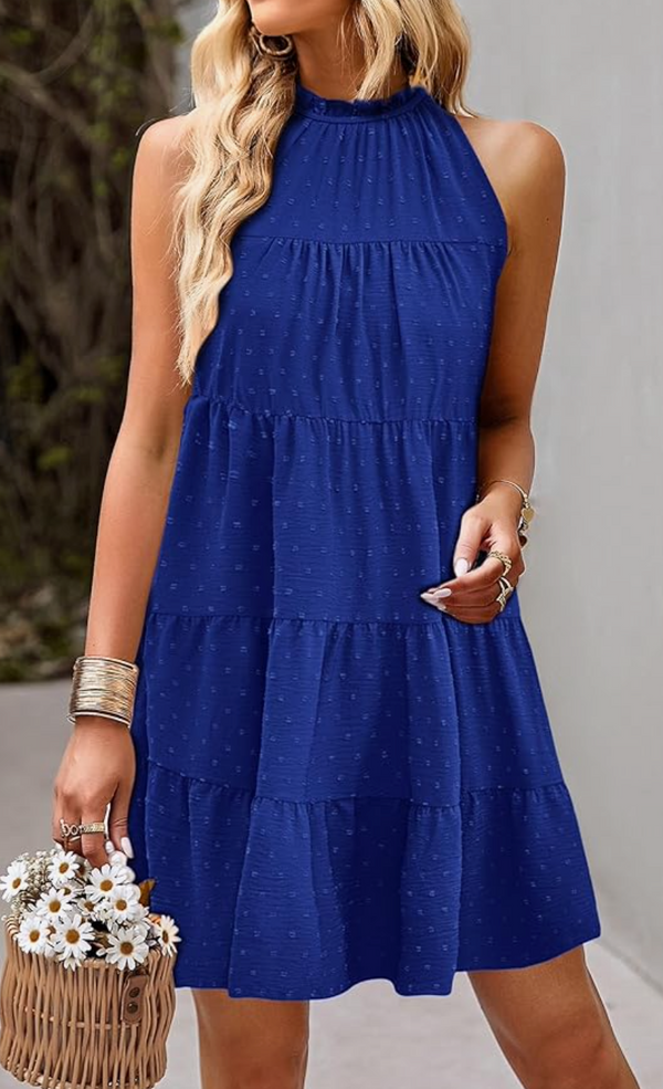 Serena Tiered Babydoll Dress | Royal Blue