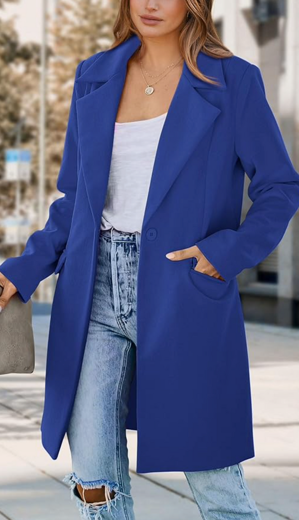 Bryce Long Blazer | Blue