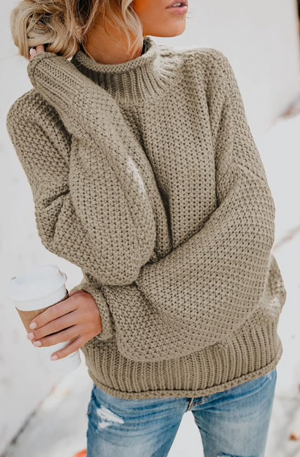 Alexis Turtleneck Sweater | Khaki