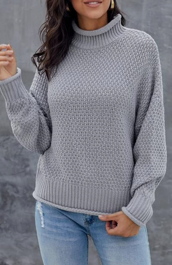 Alexis Turtleneck Sweater | Grey