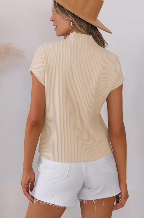 Lauren Ribbed Knit Pullover | Apricot