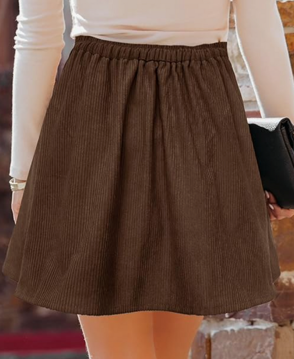 Malena Corduroy Skirt | Brown