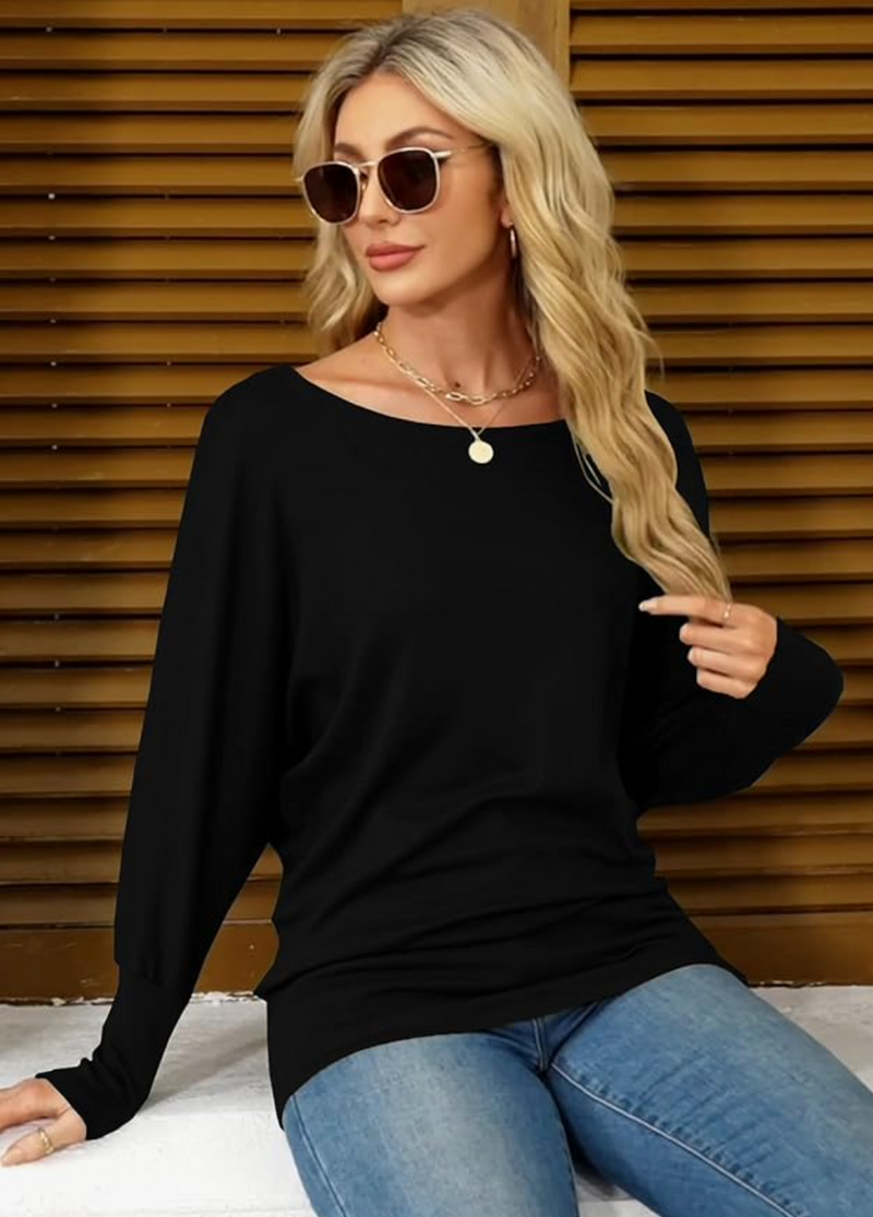 Shelli Off the Shoulder Top | Black